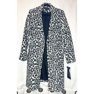 Rachel Zoe Los Angeles New York Long Coat Animal Print Size Large Women’s NWT
